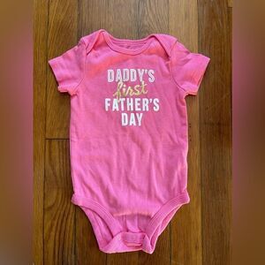 9m pink Carters Daddy’s first Fathers Day Onesie